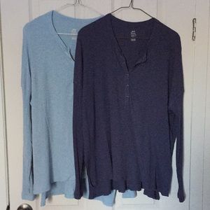 Two Aerie Real Soft Ribbed Henley